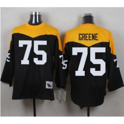 Mitchell And Ness 1967 Pittsburgh Steelers 75 Joe Greene Black Yelllow Throwback Men 27s Stitched N