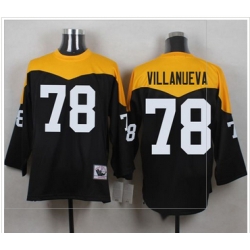 Mitchell And Ness 1967 Pittsburgh Steelers 78 Alejandro Villanueva Black Yelllow Throwback Men 27s 
