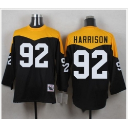Mitchell And Ness 1967 Pittsburgh Steelers 92 James Harrison Black Yelllow Throwback Men 27s Stitch