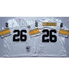 Mitchell And Ness Steelers #26 Woodson white Throwback Stitched NFL Jersey