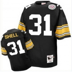 Mitchell And Ness Steelers 31 Donnie Shell Black Stitched NFL Jersey
