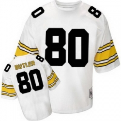 Mitchell And Ness Steelers 80 Jack Butler White Stitched NFL Jersey