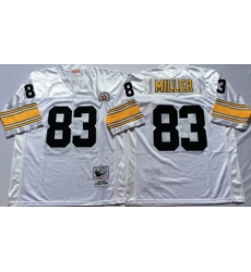 Mitchell And Ness Steelers #83 Heath Miller white Throwback Stitched NFL Jersey