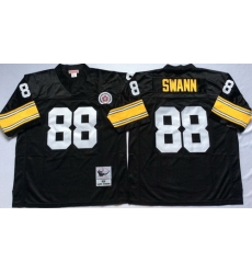 Mitchell And Ness Steelers #88 Lynn Swann Black Throwback Stitched NFL Jersey