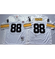 Mitchell And Ness Steelers #88 Lynn Swann white Throwback Stitched NFL Jersey