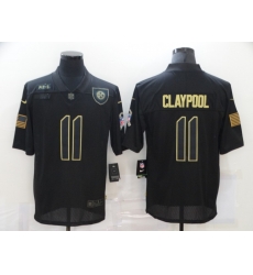 Nike Pittsburgh Steelers 11 Chase Claypool Black 2020 Salute To Service Limited Jersey