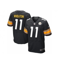 Nike Pittsburgh Steelers 11 Markus Wheaton Black Elite NFL Jersey