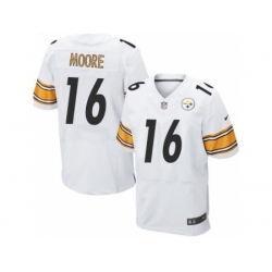 Nike Pittsburgh Steelers 16 Lance Moore White Elite NFL Jersey