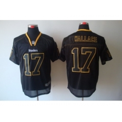 Nike Pittsburgh Steelers 17 Mike Wallace Black Elite Lights Out NFL Jersey