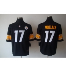 Nike Pittsburgh Steelers 17 Mike Wallace Black Limited NFL Jersey