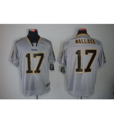Nike Pittsburgh Steelers 17 Mike Wallace Grey Elite Lights Out NFL Jersey