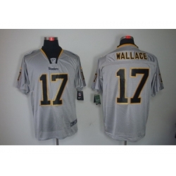 Nike Pittsburgh Steelers 17 Mike Wallace Grey Elite Lights Out NFL Jersey
