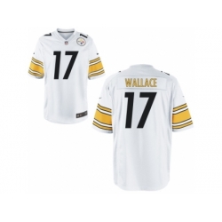 Nike Pittsburgh Steelers 17 Mike Wallace White Game NFL Jersey