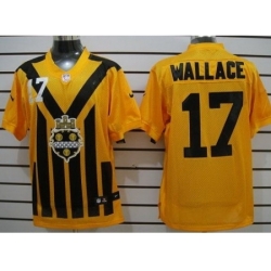Nike Pittsburgh Steelers 17 Mike Wallace Yellow Elite1933s Throwback NFL Jersey