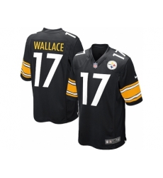 Nike Pittsburgh Steelers 17 Mike Wallace black Game NFL Jersey