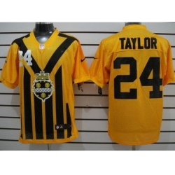 Nike Pittsburgh Steelers 24 Ike Taylor Yellow Elite 1933s Throwback NFL Jersey