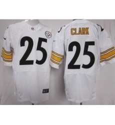 Nike Pittsburgh Steelers 25 Ryan Clark White Elite NFL Jersey