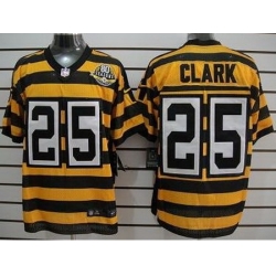 Nike Pittsburgh Steelers 25 Ryan Clark Yellow Black 80th Throwback NFL Jersey