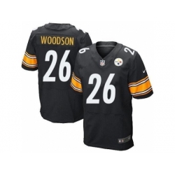 Nike Pittsburgh Steelers 26 Rod Woodson Black Elite NFL Jersey