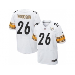 Nike Pittsburgh Steelers 26 Rod Woodson White Elite NFL Jersey