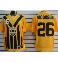 Nike Pittsburgh Steelers 26 Rod Woodson Yellow Elite 1933s Throwback NFL Jersey
