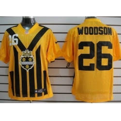 Nike Pittsburgh Steelers 26 Rod Woodson Yellow Elite 1933s Throwback NFL Jersey