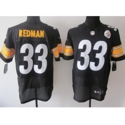 Nike Pittsburgh Steelers 33 Isaac Redman Black Elite Nike NFL Jersey