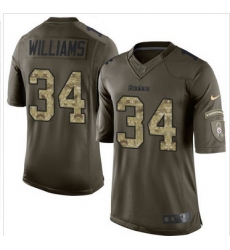 Nike Pittsburgh Steelers #34 DeAngelo Williams Green Men 27s Stitched NFL Limited Salute to Service Jersey