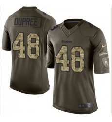 Nike Pittsburgh Steelers #48 Bud Dupree Green Men 27s Stitched NFL Limited Salute to Service Jersey