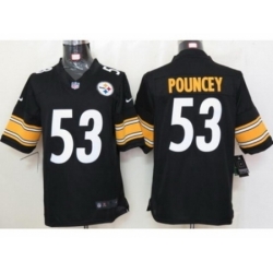 Nike Pittsburgh Steelers 53 Maurkice Pouncey black Limited NFL Jerse