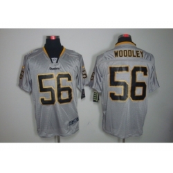 Nike Pittsburgh Steelers 56 Lamarr Woodley Grey Elite Lights Out NFL Jersey
