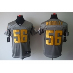 Nike Pittsburgh Steelers 56 Lamarr Woodley Grey Elite Shadow NFL Jersey