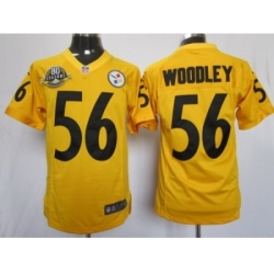 Nike Pittsburgh Steelers 56 Lamarr Woodley yellow limited 80 anniversary NFL Jersey