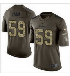 Nike Pittsburgh Steelers #59 Jack Ham Green Mens Stitched NFL Limited Salute to Service Jersey