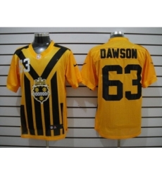 Nike Pittsburgh Steelers 63 Dermontti Dawson Yellow Elite 1933s Throwback NFL Jersey