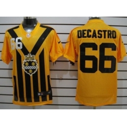 Nike Pittsburgh Steelers 66 David DeCastro Yellow 1933s Throwback Elite NFL Jersey