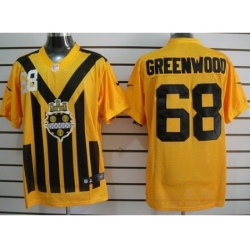 Nike Pittsburgh Steelers 68 L.C. Greenwood Yellow Elite 1933s Throwback NFL Jersey