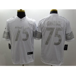 Nike Pittsburgh Steelers 75 Joe Greene White Limited Platinum NFL Jersey
