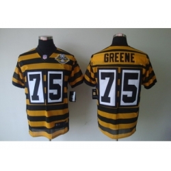 Nike Pittsburgh Steelers 75 Joe Greene Yellow Black Elite 80th Throwback NFL Jersey