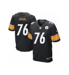 Nike Pittsburgh Steelers 76 Mike Adams Black Elite NFL Jersey