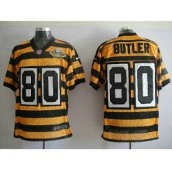 Nike Pittsburgh Steelers 80 Jack Butler Yellow Black Elite 80TH M&N NFL Jersey