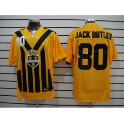 Nike Pittsburgh Steelers 80 Jack Butler Yellow Elite 1933s Throwback NFL Jersey
