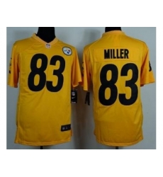 Nike Pittsburgh Steelers 83 Heath Mille Yellow Game NFL Jersey