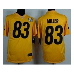 Nike Pittsburgh Steelers 83 Heath Mille Yellow Game NFL Jersey