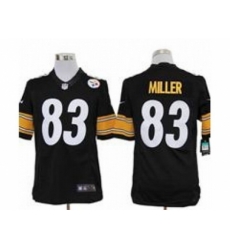 Nike Pittsburgh Steelers 83 Heath Miller Black Limited NFL Jersey