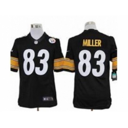 Nike Pittsburgh Steelers 83 Heath Miller Black Limited NFL Jersey