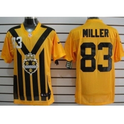 Nike Pittsburgh Steelers 83 Heath Miller EliteYellow 1933s Throwback NFL Jersey