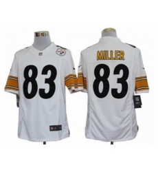 Nike Pittsburgh Steelers 83 Heath Miller White Limited NFL Jersey