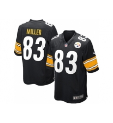Nike Pittsburgh Steelers 83 Heath Miller black Game NFL Jersey