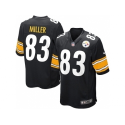 Nike Pittsburgh Steelers 83 Heath Miller black Game NFL Jersey